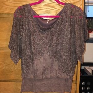 Lace Purple Blouse